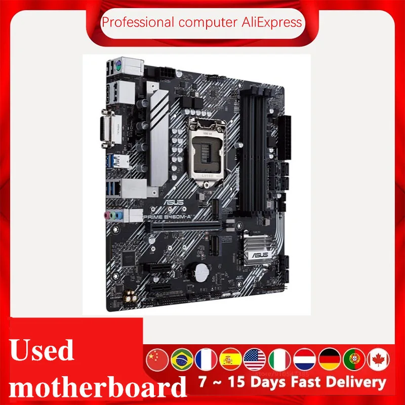 Used For Asus PRIME B460M-A motherboard Original Desktop B460 B460M Motherboard LGA 1200  i7/i5/i3 USB3.0 M.2