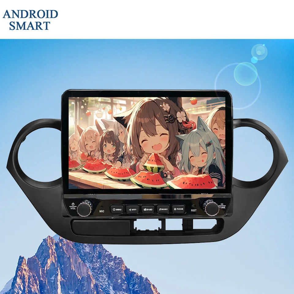 For Hyundai Grand i10 2013 2014 2015 2016 Autoradio Multimedia Entertainment System GPS Navigation Tape DVD Cassette 4G Lte RDS