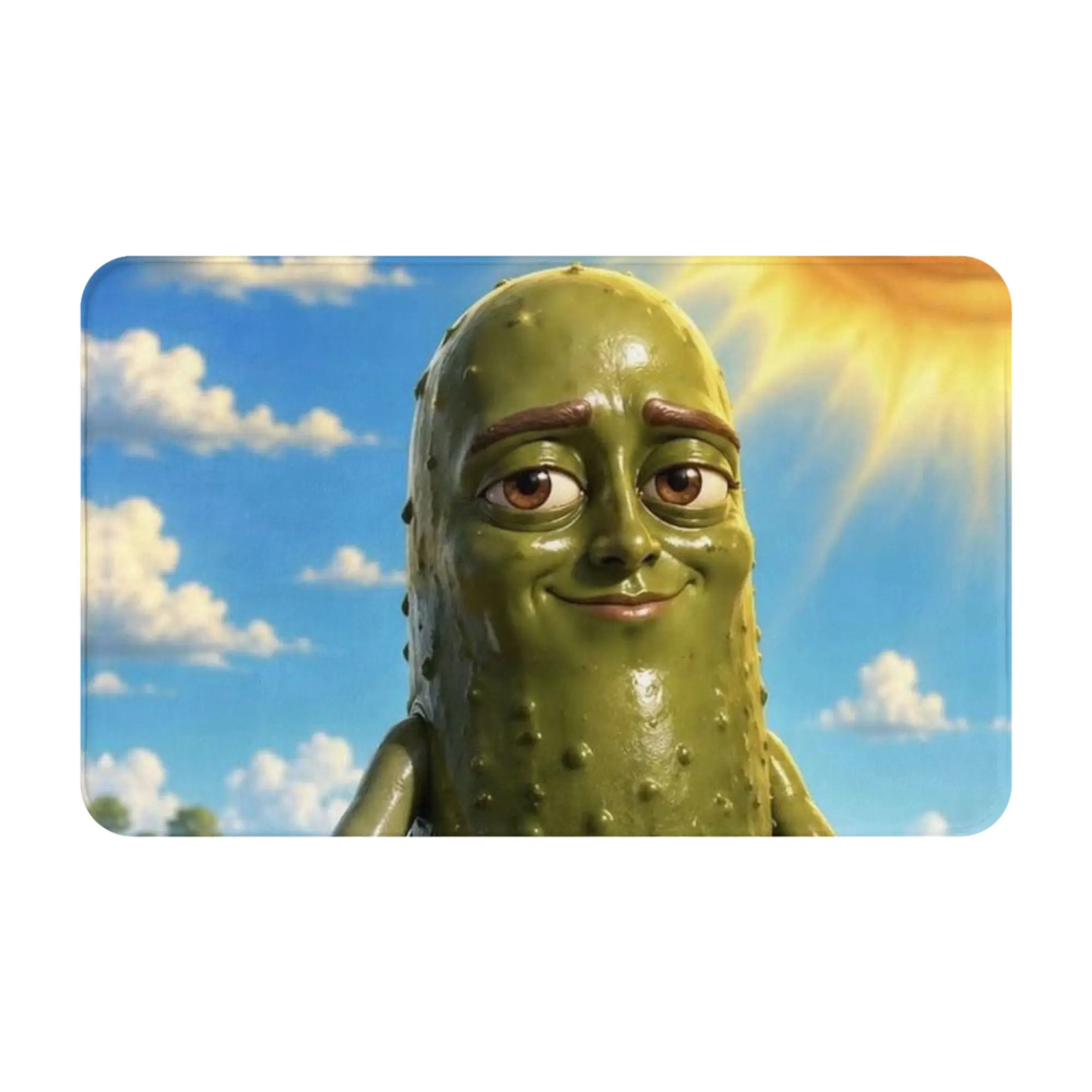 Funny Pickle Sun Surreal Character Anti-Slip Mat Bedroom  Welcome Doormat Floor Decoration