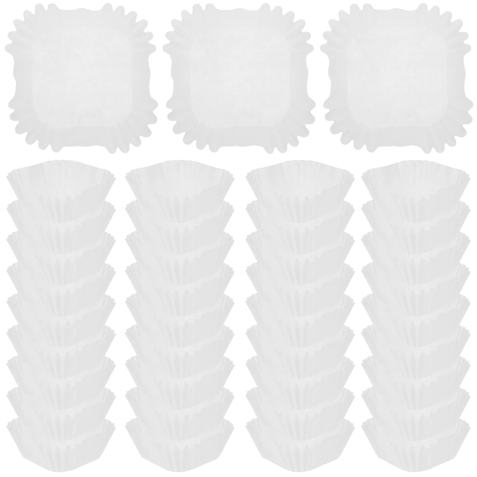 1000 Pcs Dessert Square Cake Baking Paper Tray 1000pcs (white) Mother Wedding Stands Clear Log Pulp Cupcake Cups