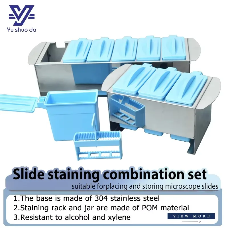 

【specialized】Pathology Lab POM Material 25-slides 250ml Slide Staining Jar And Rack
