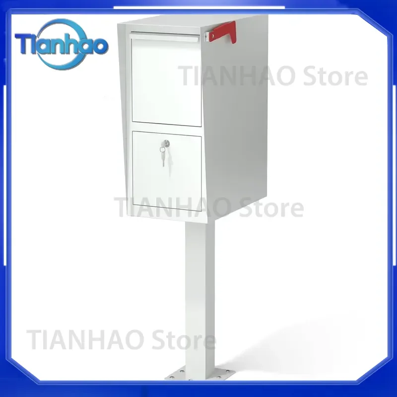for Large Locking Mailbox for Outside Secure Curbside Post Mount with Base Plate Weatherproof Outdoor Residential Custom