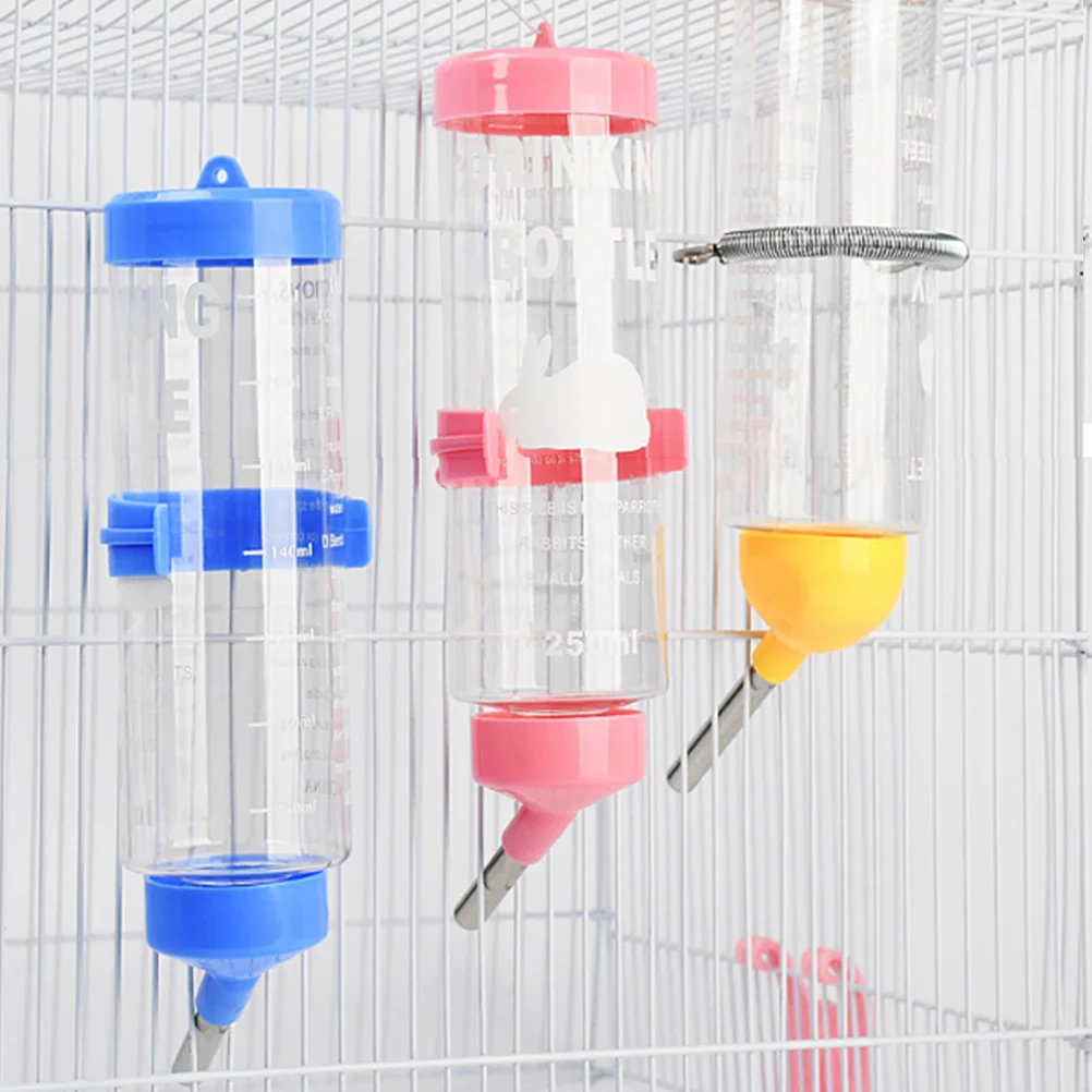 

2Pcs Rabbit Cage Water Bottle Easy Install Compact Size Long-Lasting Use Chinchilla Guinea Pig Squirrel Feeding