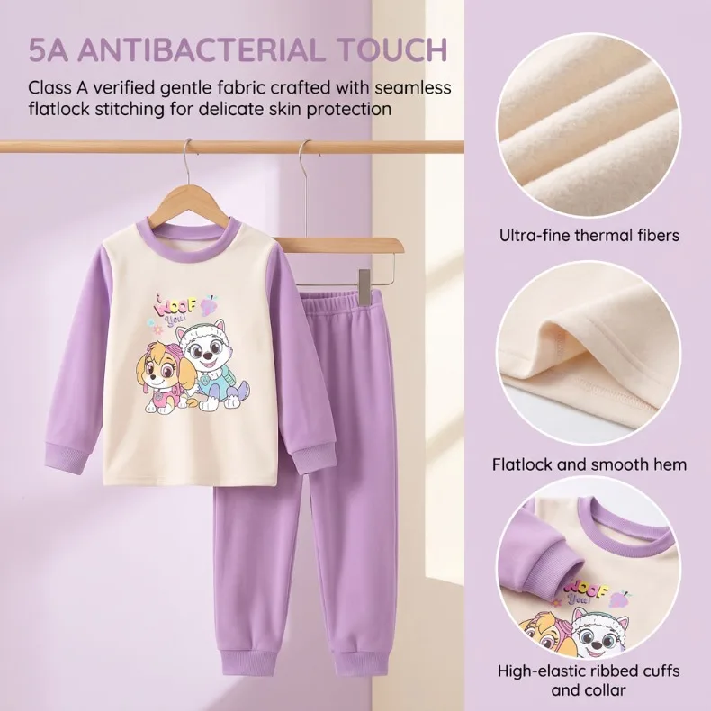 2026 Herbst Winter Mädchen und Jungen Verdickte Warme Langarm-Hauskleidungssets Kinder Weiche Bequeme Schlafanzüge Kinder-Pyjama-Set Neu – Detail 15