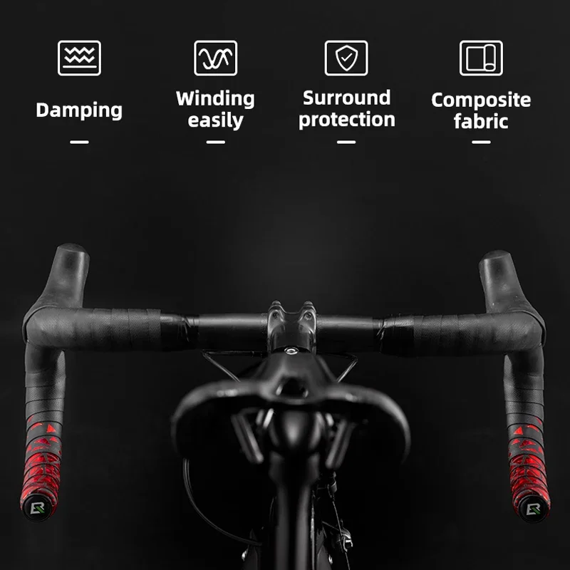 ROCKBROS MTB Road Cycling Handlebar Tape 2.3MM Thickened PU Eva Anti-slip Wear-resistant Shockproof Grip Tape Bike Accessories