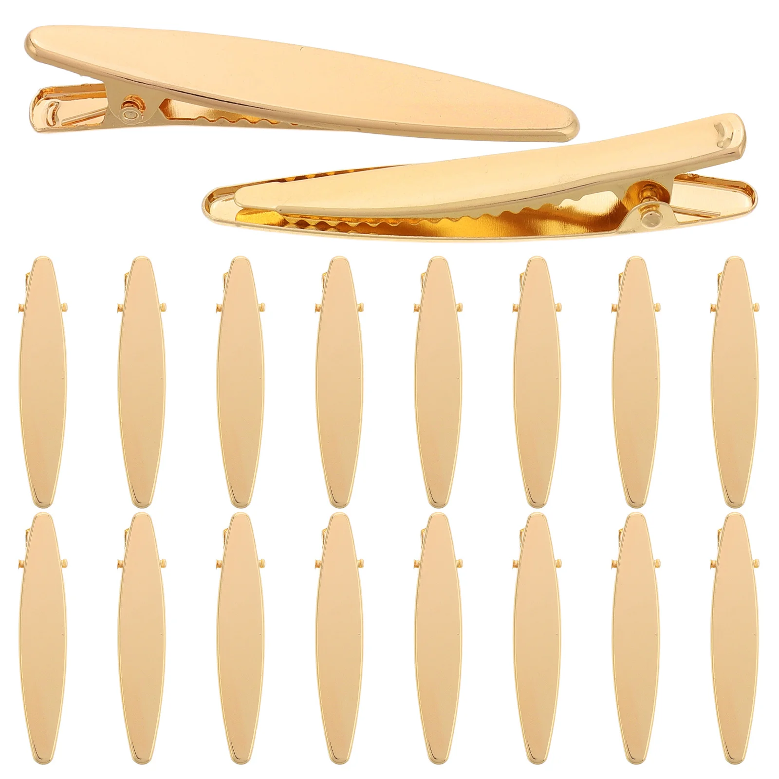 50Pcs Gold Hollow Hair Clips DIY Handmade Accessories Stylish Barrettes for Women Hairdressing Crafts Barrettes for Women