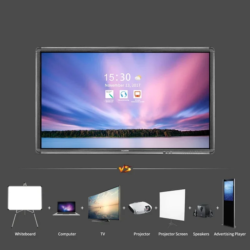 4k Screen Full Color Electronic Smart Interactive Whiteboard All In One Interactive smart panel For Meeting Room Teaching