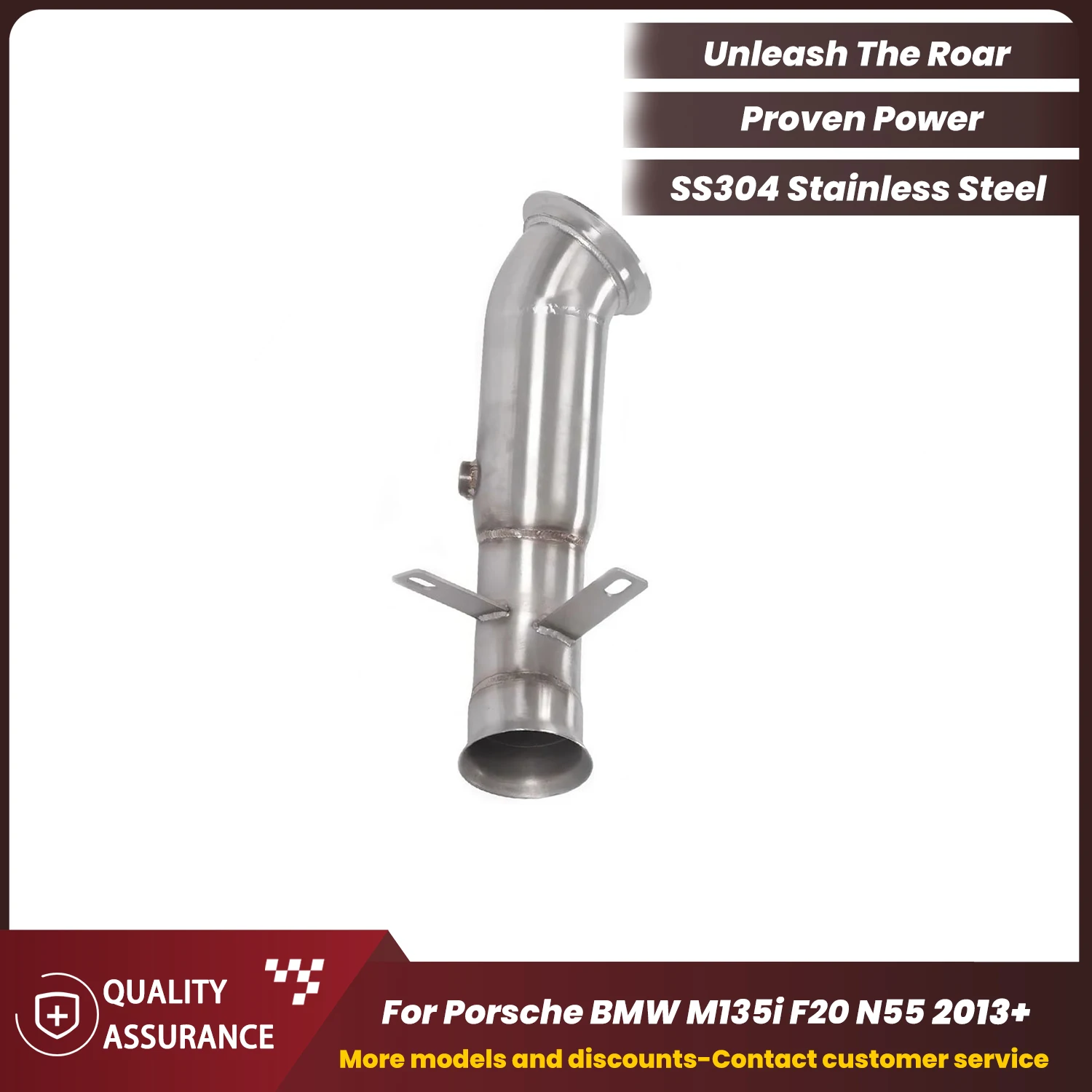 

Upgraded High Flow ECCF SUS304 Downpipe for BMW M135i M235i M435i F20 F21 F22 F30 N55 3.0T 2013+