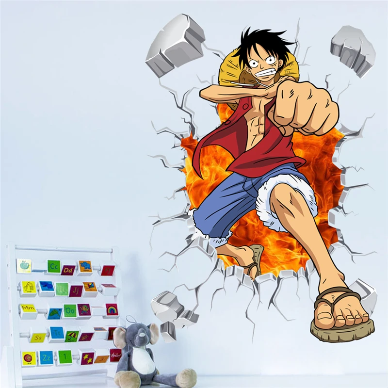 3D Cartoon One Piece Wall Stic - Table Tennis Background ulasan dan harga