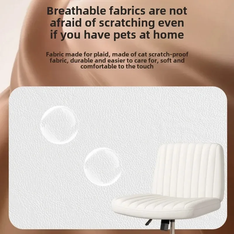 360° Swivel Office Desk Chair Wider Cushioned Seat with Rocker Function Comfortable Home Reading Chair Ergonomic Study Chair