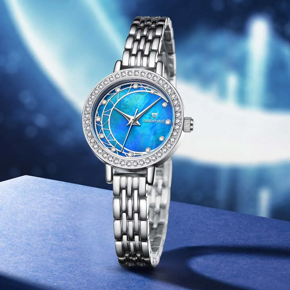 Mark Fairwhale Fashion Elegant Women's Quartz Watch Stainless Steel Strap Waterproof Casual Wristwatch Women Dress Gifts