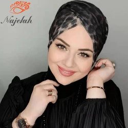 Hijab femme musulman ramadan abaya mujer turbante ropa pañuelos islam pañuelos Abaya islámico de Modal para mujer, bufanda musulmana, vestido, turbante de seda, ropa interior para la cabeza, color blanco y negro