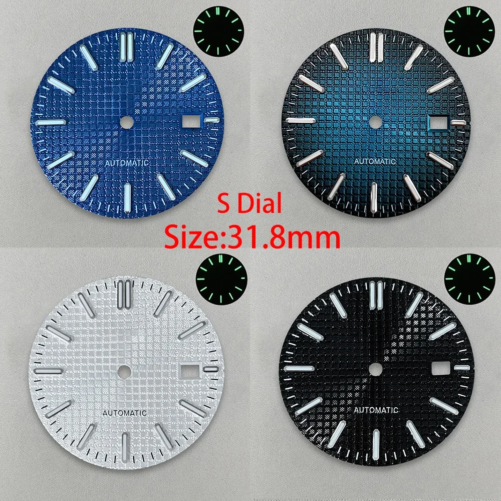 NH35 dial 31.8mm dial green luminous dial face for Royal Oak NH35 NH36 4R 7S movement watch NH35 case men\'s watch accessories