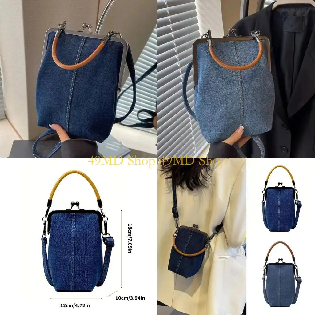 

49MD Retro Bag for Women Everyday Bag Fashion Crossbody Bag Commuting Bag Phone Bag Denims Shoulder Bag