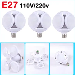 E27 Football Bulb Lamp Multifunction Transformable Ceiling Light High Brightness Foldable Workshop Light for Home Commercial Use