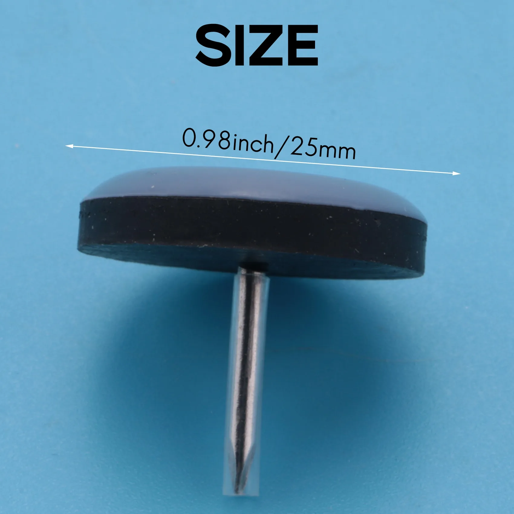 20ชิ้น25มิลลิเมตรเก้าอี้เครื่องร่อนเฟอร์นิเจอร์เลื่อนได้ง่าย PTFE แผ่นกลมที่มีเล็บเท้าป้องกันสำหรับพื้นไม้เนื้อแข็ง