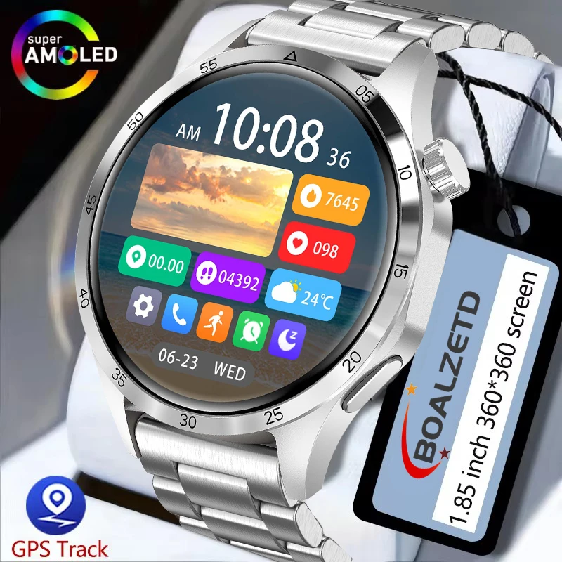 

2025 Новые мужские NFC GPS Спортивные умные часы 1,52-дюймовый AMOLED-экран Монитор сердечного ритма Bluetooth Вызов IP68 Водонепроницаемые умные часы S11