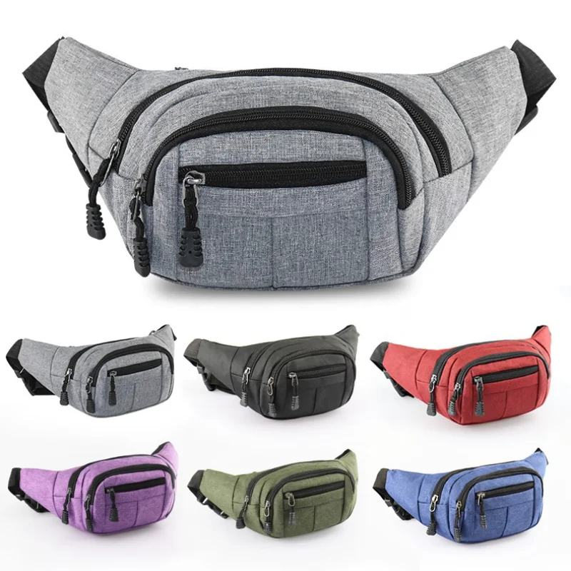 Breast Package Waterproof Outdoor Sports Bag Canvas Pouch Oxford Waist Bag Fanny Pouch Crossbody Male Travel Chest Waist Packs