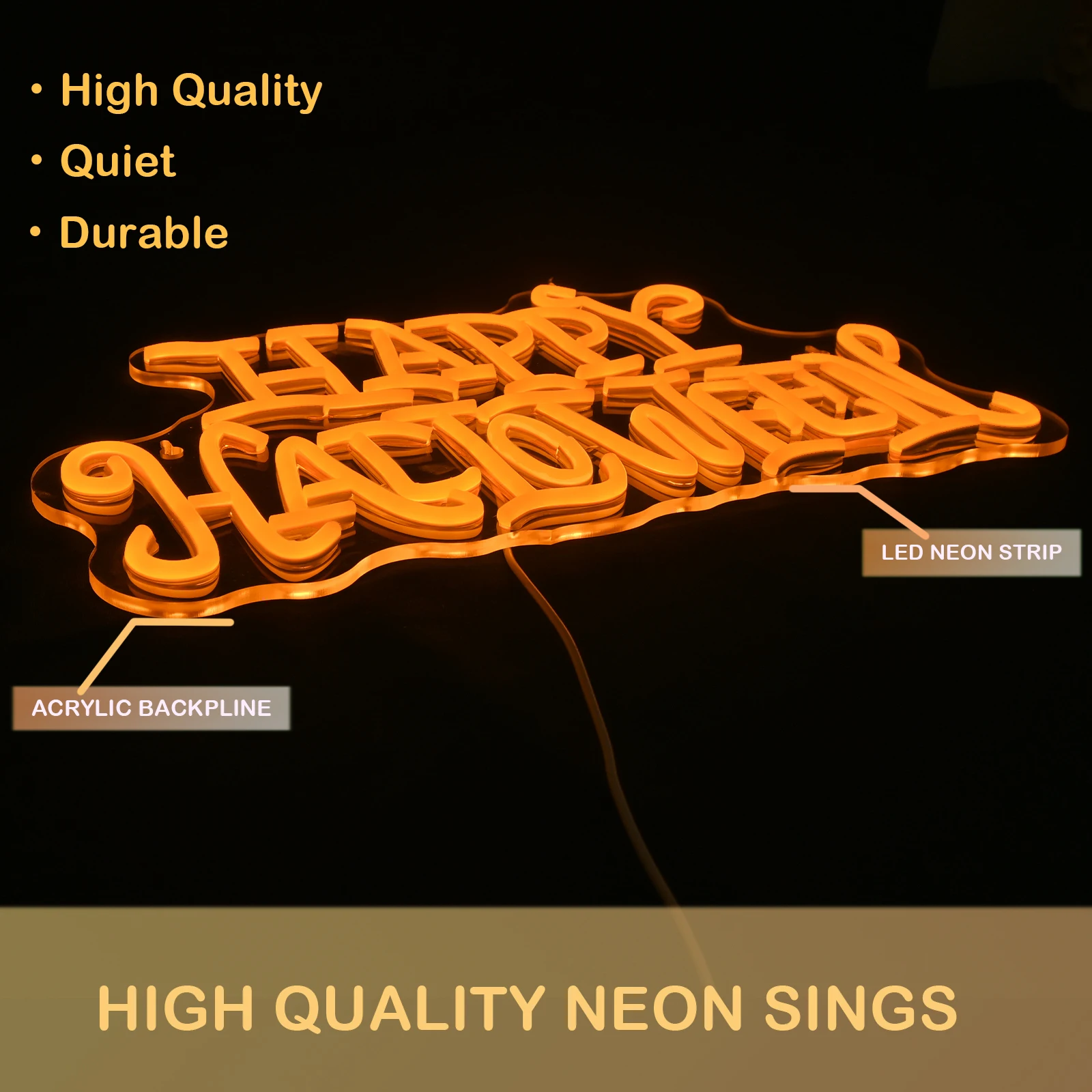 Happy Halloween Neon Sign Halloween Gift Neon Light Halloween House Party Restaurant Decor Light Spooky LED Signs for Wall Decor