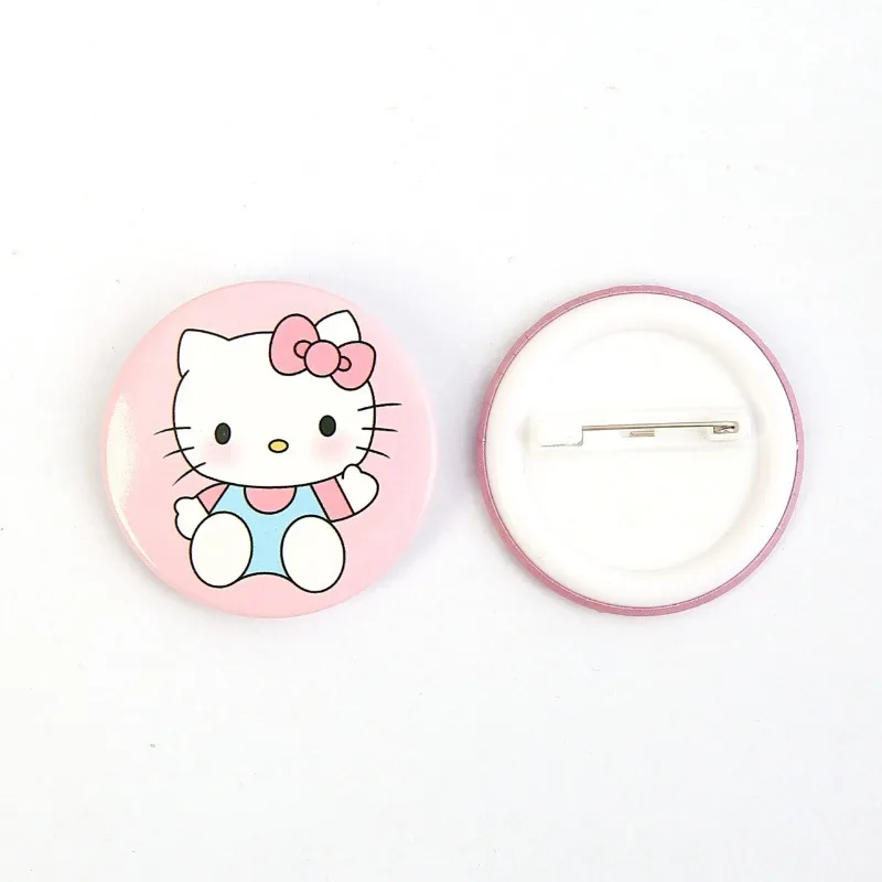 Sanrio Hello Kitty Brooch Anime Action Figures Cute Q Figurals Toy Badge Clothing Merchandise Decoration Children Birthday Gifts