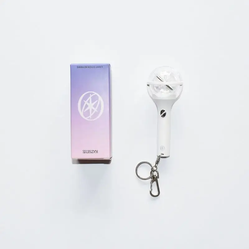 New Katseye Mini Light Stick Keychain Led Glowing Pendant Key Ring Concert Cheering Accessory For Kpop Fans Bag Decoration