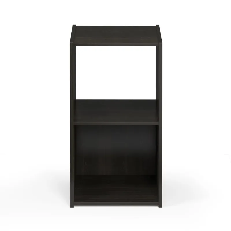 Cubic Storage Bookcase Cabinet, 2 x 1, Espresso,