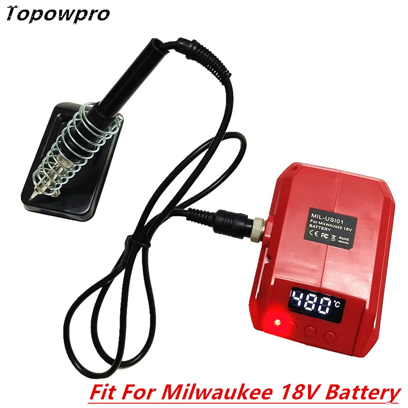 

Fit For Milwaukee 18V Battery 60W Cordless Soldering Iron Electric Welding Tools Adjustable Internal Heating Fast Heating Up