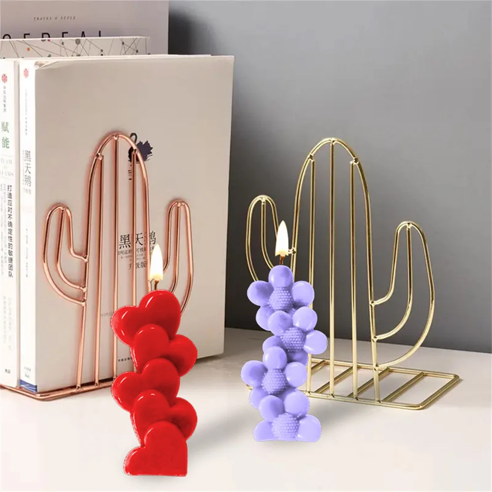 Flower Love Plants Candle Silicone Mold Home Ornaments Soap Resin Plaster Valentine\'s Day for Candle Making Tools Chocolate Gift