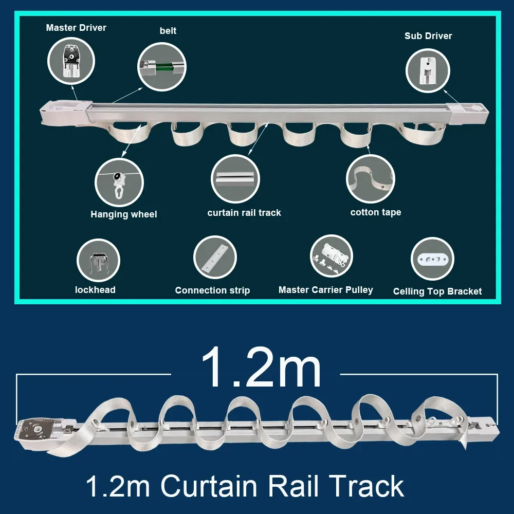 รางม่านไฟฟ้าพับได้แบบกำหนดเองสำหรับมอเตอร์ม่านอัจฉริยะสำหรับ Dt82หน้าต่างอลูมิเนียมเปิด