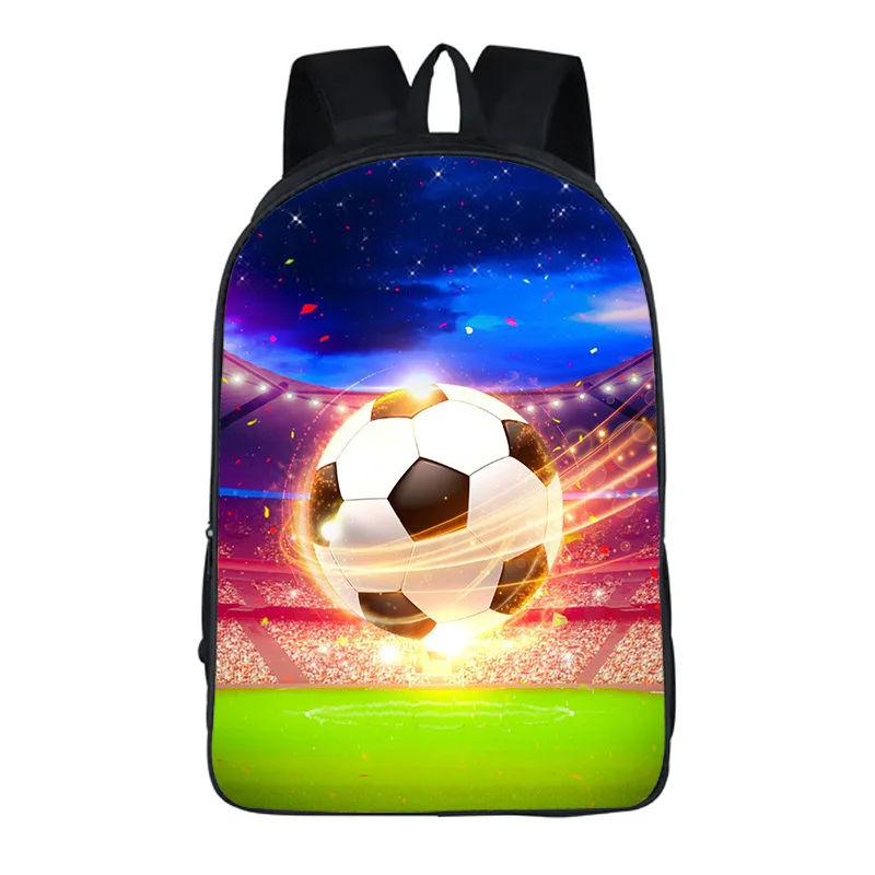 Mochila para crianças esporte futebol, mochila de armazenamento confortável, mochila de estudante, laptop adolescente, mochila casual diária