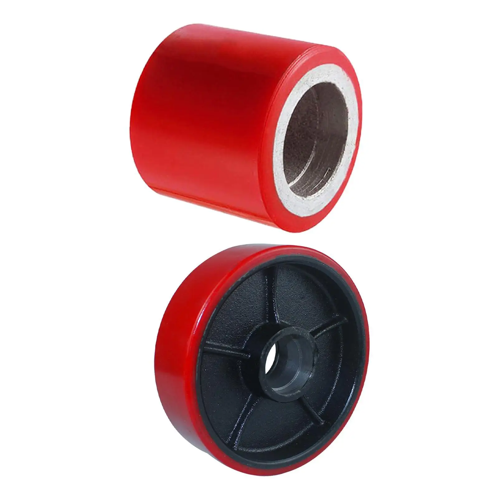 

Forklift Wheel Roller Wheel with Bearing Spare Part Sturdy Replacement Easy Installation Portable Pallet Truck Wheel