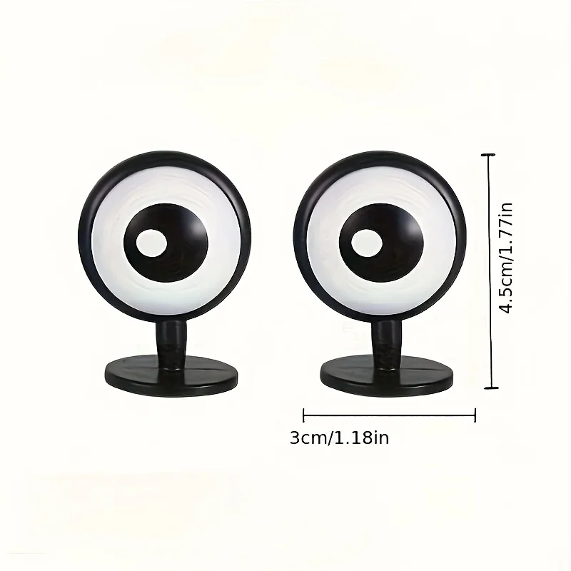 2Pcs Electric Bike Eye Decorations, Playful Motorcycle Additions, Cute Helmet Modification Car Ornaments - view 4