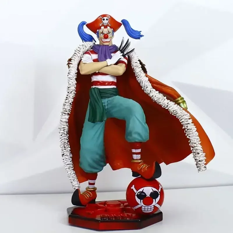 

One Piece Anime Figure Four Emperors Clown Buggy Figures 26cm PVC Statue Model Collection Desktop Decoration Toys Fans Gifts