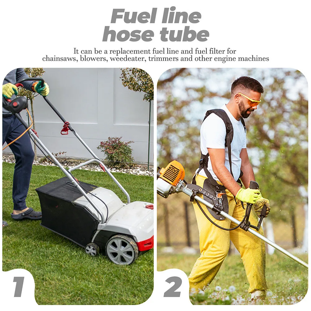 

4Pcs Fuel Line Hose for Chainsaw Grass Trimmer Small Engine Repair High Temperature Resistant PVC Oil Transport Tube