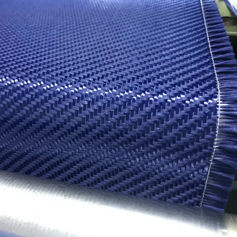 3K 240gsm Blue real Kevlar Aramid fiber Fabric 40