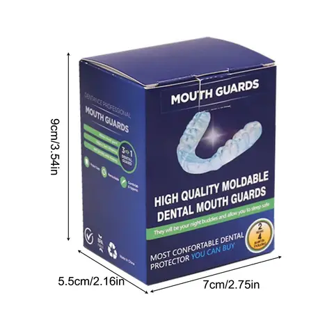 4Pcs Mouth Guard with Storage Case Anti-Grinding Teeth Protection Stop Bruxism Sports Mouth Guard for Teeth Clenching at Night