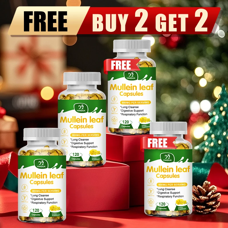 

Buy 2 Get 2 Free! Pure Mullein Leaf Capsules, Support Lung Health & Respiratory, Soothes Coughs, Ear Ache & Bronchial Discomfort
