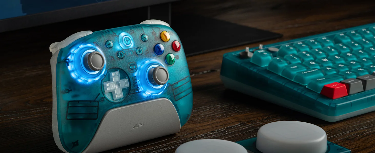 8BitDo Ultimate 2 Kabelloser Controller für Windows PC, Apple, Steam & Android, Gaming-Controller TMR Joysticks 1000Hz Abtastrate – Detail 5