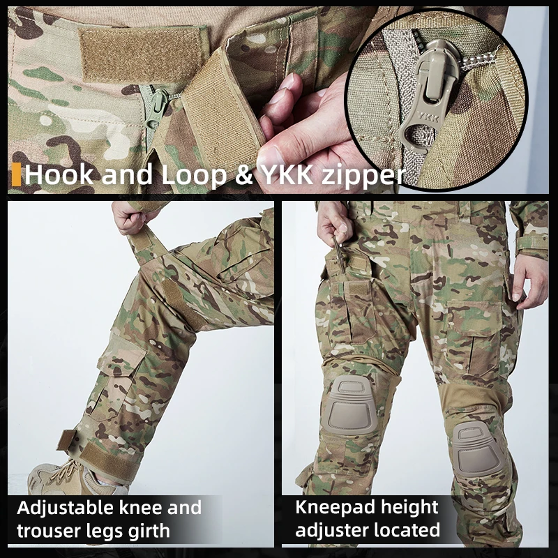 IDOGEAR Tactical G3 Pants Multi-camo Combat Trousers Tactical Bdu Camouflage Pants Winter Hunting 3205