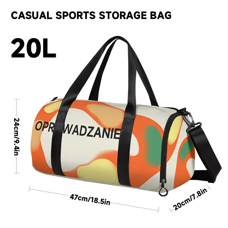 National Tide Gradient Orange Short Trip Training Swimming Dry Wet Separation Independent Shoe Bin Lightweight Exercise Gym Bag