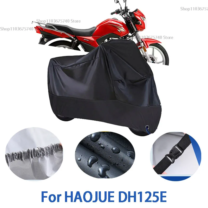 

Полные чехлы для мотоцикла HAOJUE DH125E, автомобильные чехлы на открытом воздухе, защита от солнца, пыли, без ушей, утолщенные оксфордские чехлы, аксессуары
