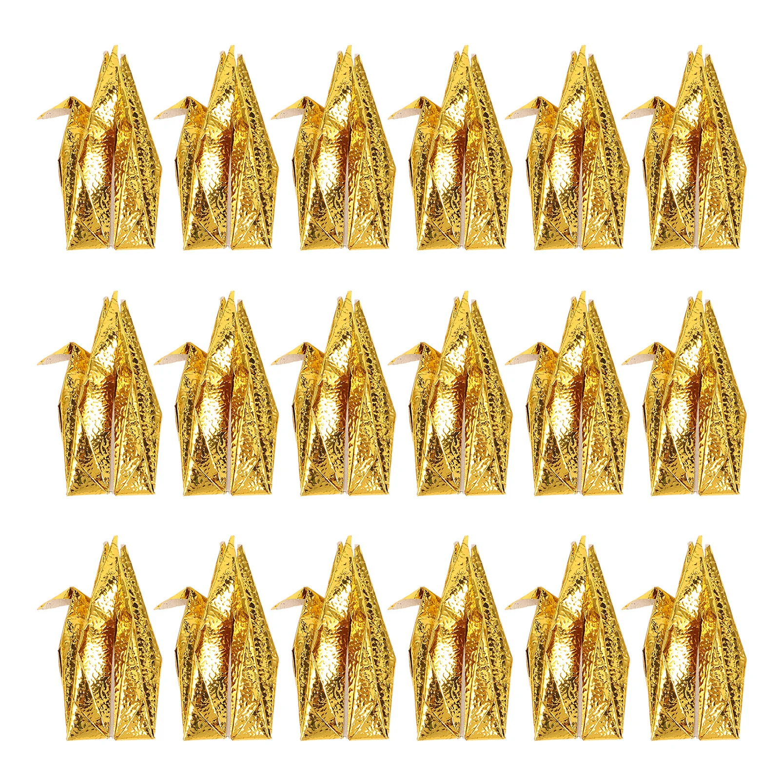 

50Pcs Gold Origami Crane Hanging Decorations 10cm Elegant Paper Cranes for Wedding Nursery Baby Shower Backdrop Centerpiece