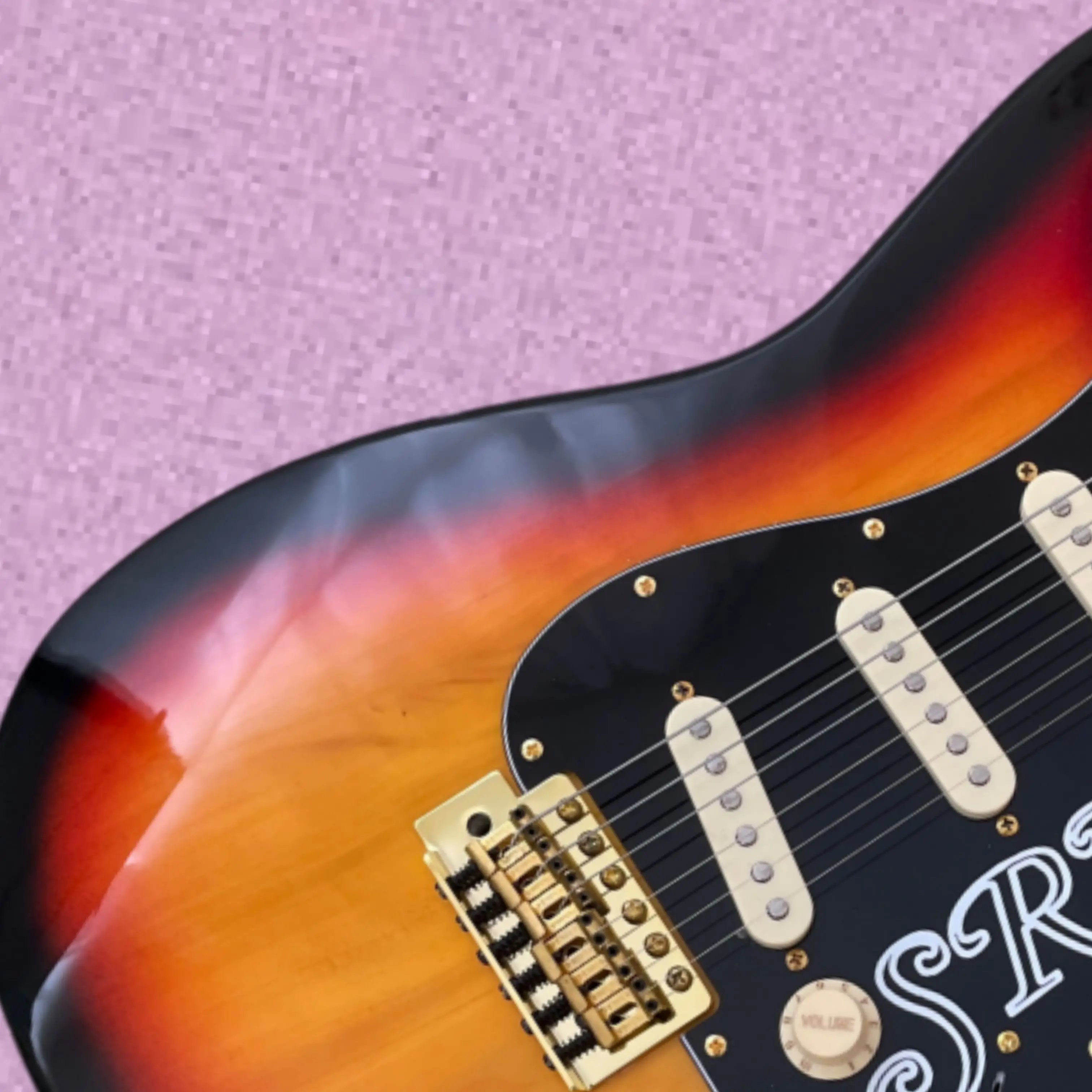 3TS 6-String Electric Guitar, SSS Configuration, Black Pickguard Guitars, Solid Body for Stage & Studio Guitarra
