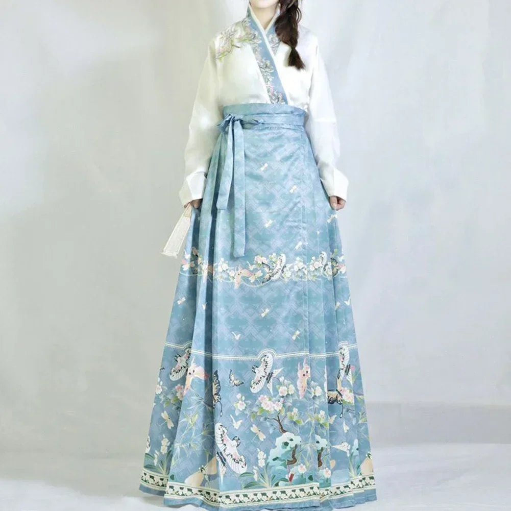 Dress Horse-faced Skirt Hanfu Ming-made Traditional Versatile Styling Chinese-style Daily Wear Parties Fashion