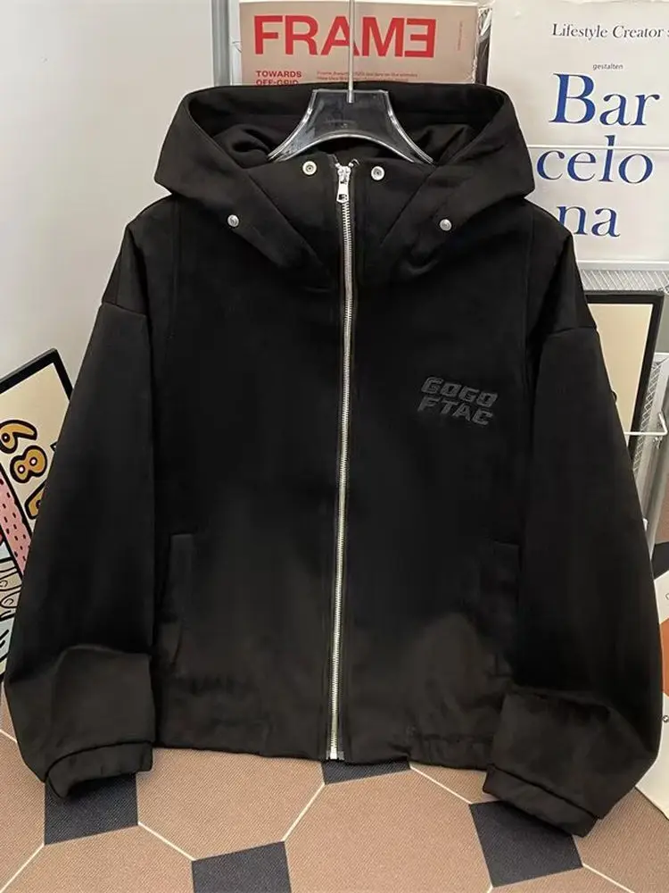 

Повседневная Bla Jaet, новинка 202, мужская ветровка на весну и осень, открытый кардиган, модная верхняя одежда для пар, полиэфирное волокно