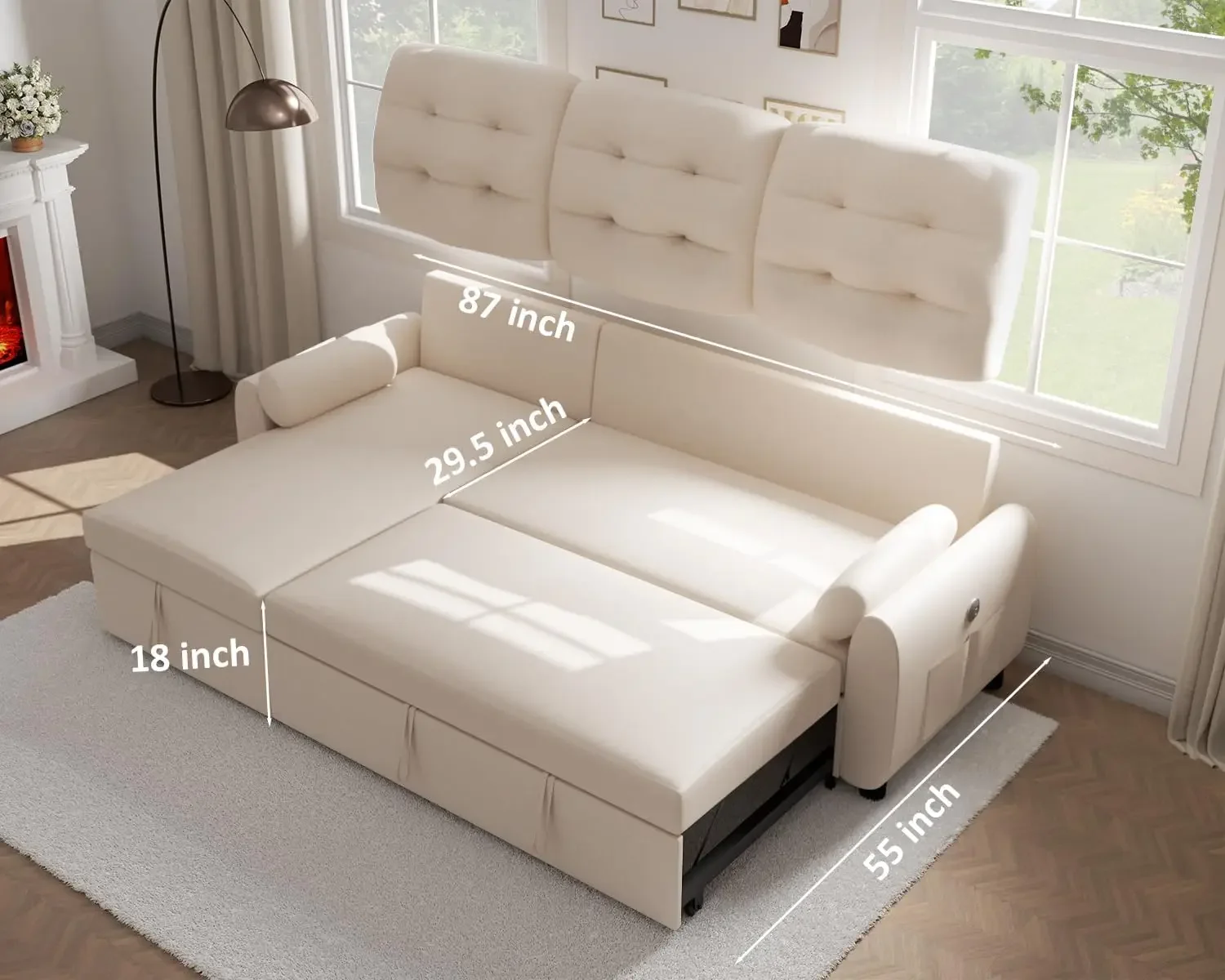 Sectional Sofa Couch 87