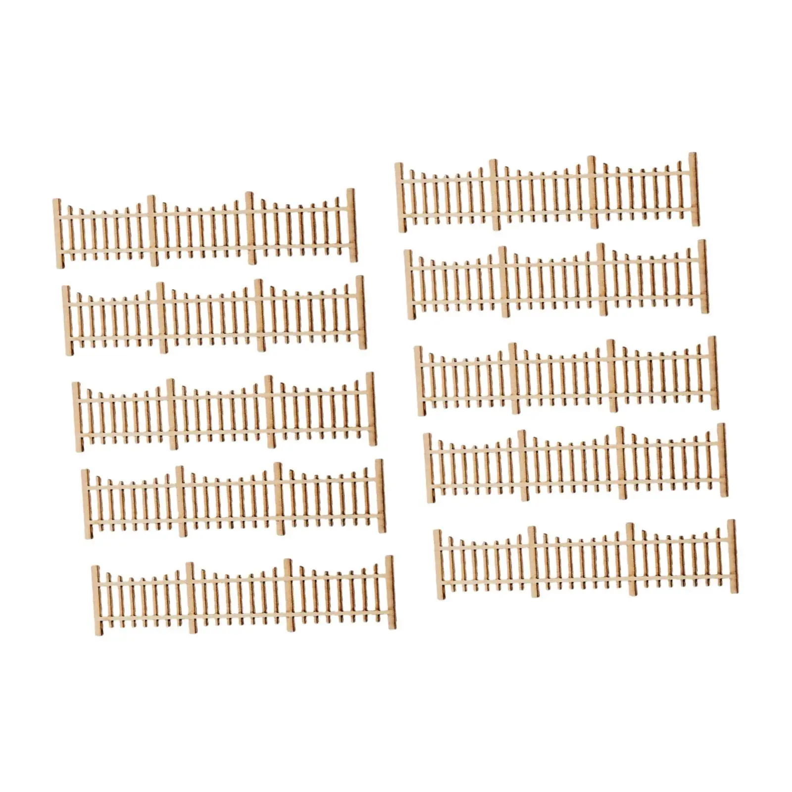 Mini recinzioni da 10 pezzi in legno 1:50 per layout di scene Diorama di mini giardini fatati