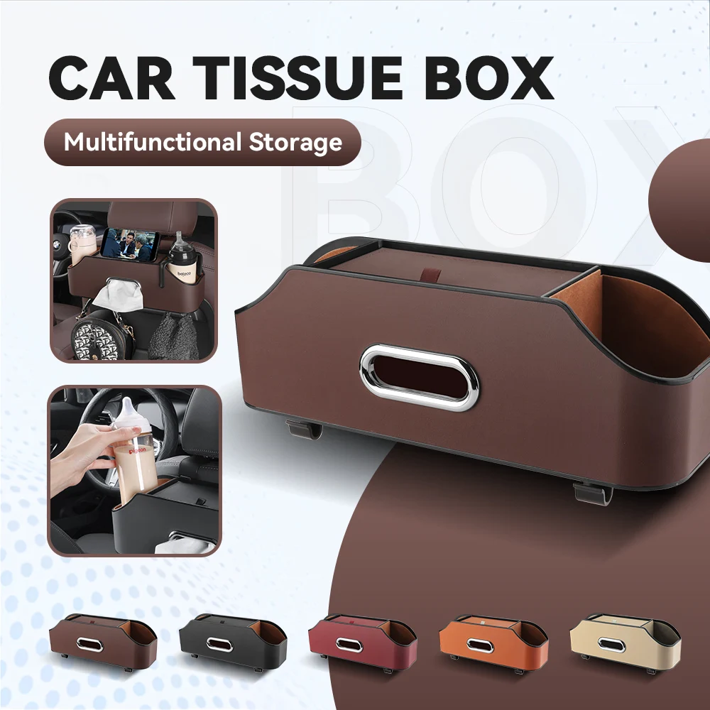 Car Multifunctional Tissue Box Cup Holder Auto Seat Back Storage Box Water Cup holder Accessories For JETOUR X70 Plus X90 Plus