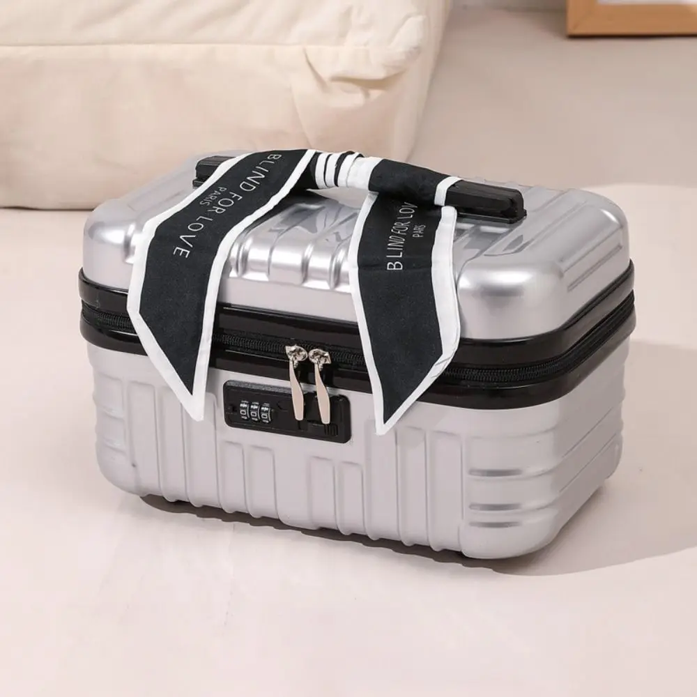 Small Case 17 Inch Cosmetic Case Portable Large Capacity Toiletry Storage Bag Fashionable Durable Mini Luggage Bag Storage Pouch