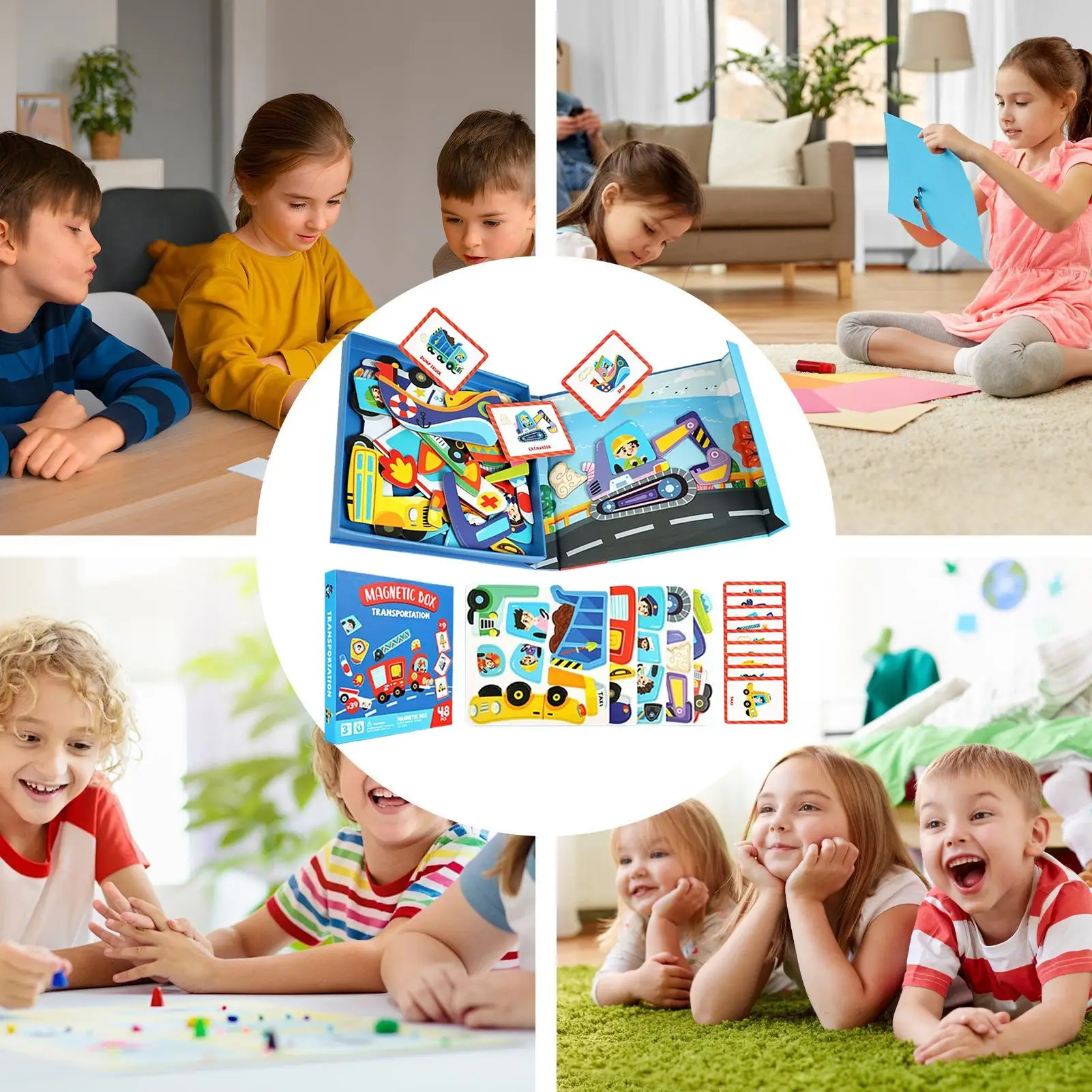 Puzzle magnetici per bambini Giocattoli educativi per vestire Rompicapo Puzzle per ragazzi in età prescolare Ragazze Centri per asilo nido